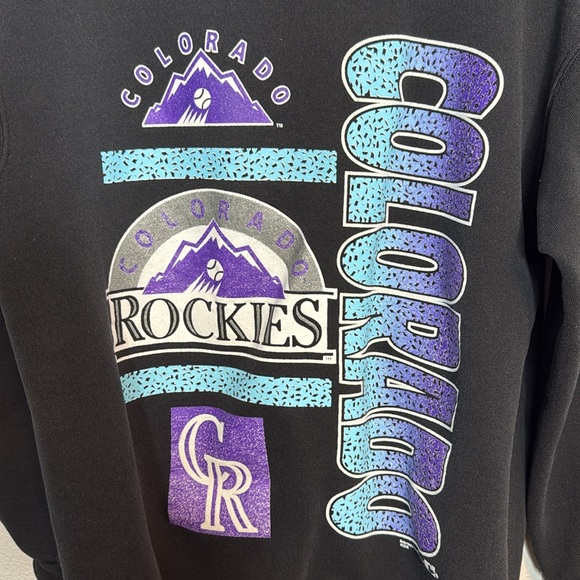 DELTA Fifty-Fifty Vintage Colorado Rockies Crewneck Sweatshirt Size Large - Picture 4 of 8